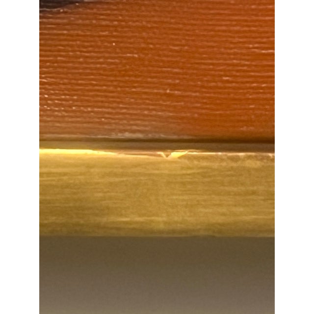 Midcentury Modern Abstract Still Life Painting on Canvas, Geometric Composition of Bottles, Signed, Dated For Sale - Image 4 of 4