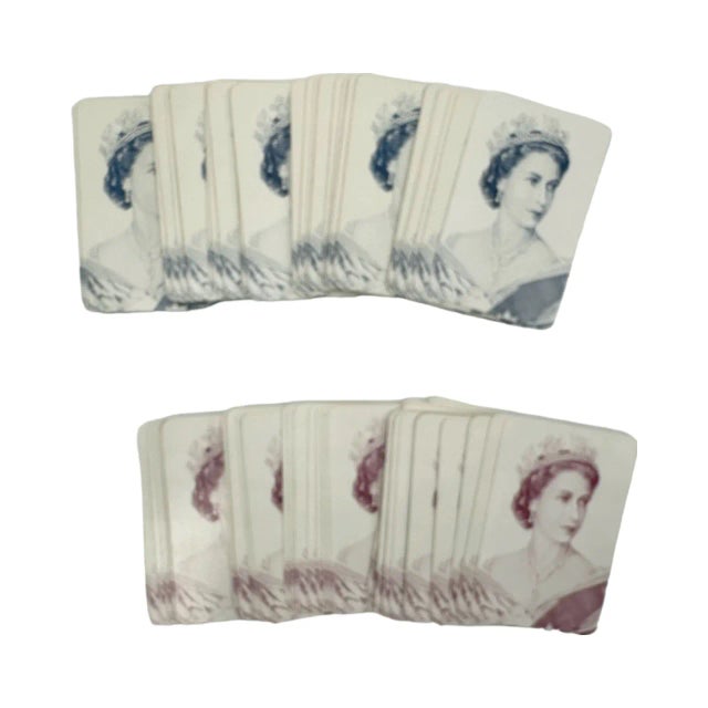 Queen Elizabeth II Coronation 1953 Double Deck Playing Cards Royalty Uk - Set of 2 For Sale - Image 4 of 12