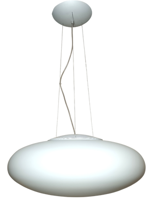 Large Pendant Light in Murano Opaline Glass, 1990s