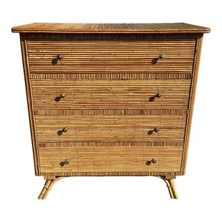 Art Deco French Bamboo Pencil-Reed Dresser For Sale