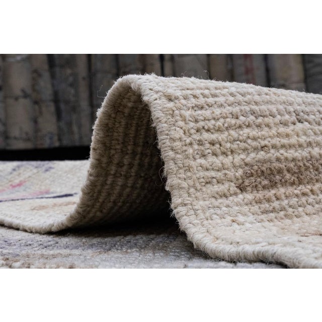 Navy Blue Turkish Oushak Rug 4'2" x 6'3" For Sale - Image 8 of 8