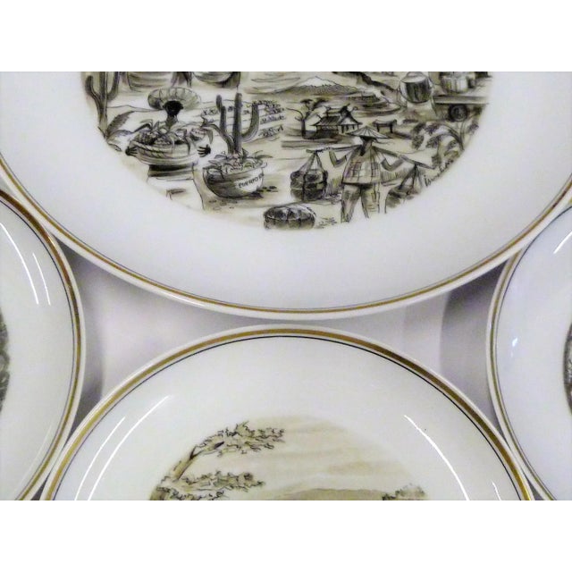 Mid-Century Modern 1950s Alf Jarnestad for Karlskrona Porcelain Exotica Plates - Set of 4 For Sale - Image 3 of 13
