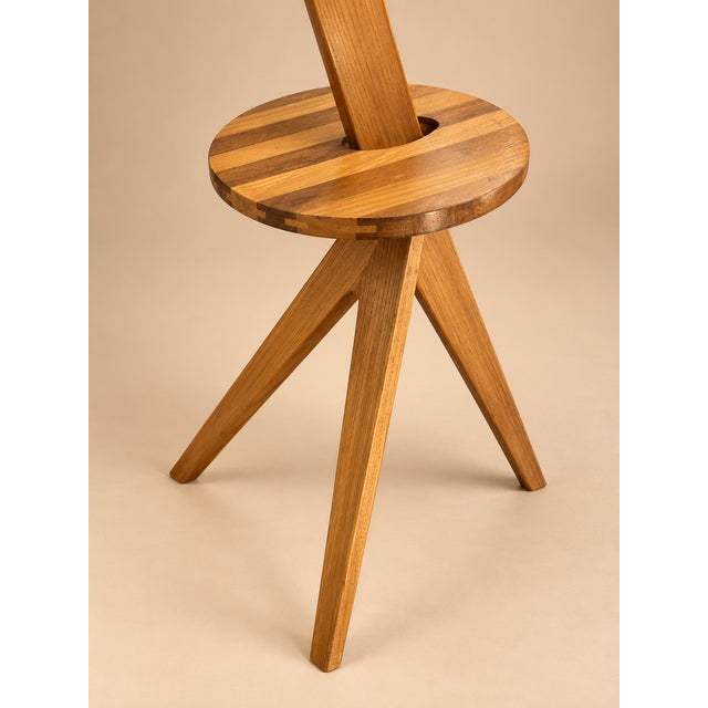 Beige Wood Tripod Floor Lamp, Sweden, 1950 For Sale - Image 8 of 12