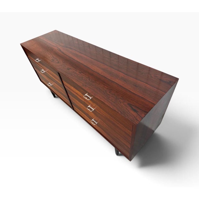 1960s Mid-Century Danish Modern Rosewood Dresser - Refinished! For Sale - Image 5 of 9