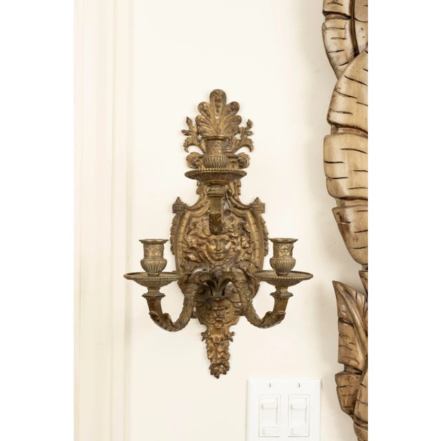 Maison Baguès French Louis XIV Style Bronze Sconces - A Pair For Sale - Image 4 of 13