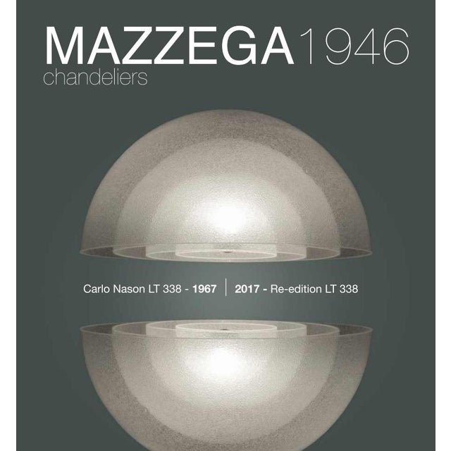 Large Vintage White Glass Lamp attributed to Mazzega, 1974 For Sale - Image 9 of 10