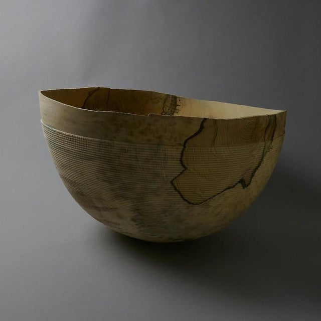 Rope Bowl in Hackberry Wood by Yann Marot For Sale - Image 9 of 12