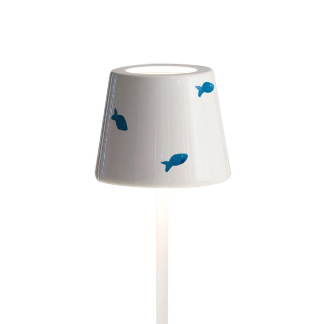 Contemporary Zafferano Ceramic Fish Motif Shade for Poldina Micro Lido Lamp For Sale - Image 3 of 4