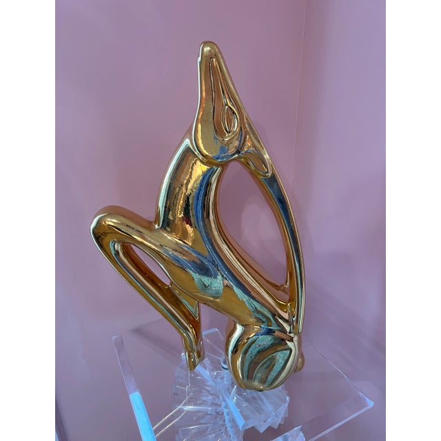 Antler Deer Sculpture by Jaru California. Made in the 1980s.