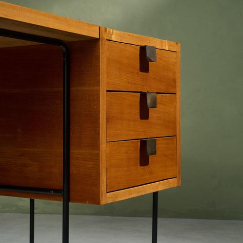 Duo-Tone Writing Desk by Taichiro Nakai for La Permanente Mobili Cantù, 1955 For Sale - Image 9 of 14