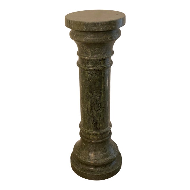Marble Pedestal in Green Marble For Sale
