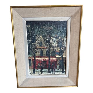 Mid 20th Century La Mère Catherine, Paris by the Renowned French Artist André Renoux (1939–2002). For Sale