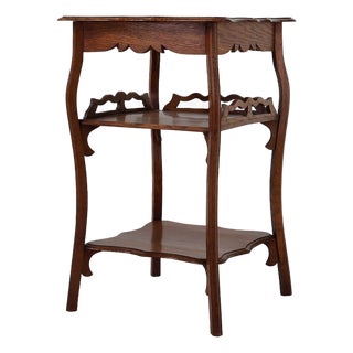 French Art Deco Side Table in Oak, 1920 For Sale