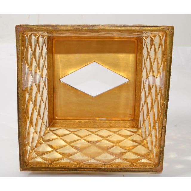 Vintage Gold Resin Lucite Tissue Box Cover For Sale - Image 10 of 12