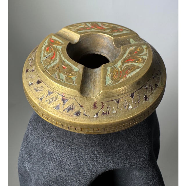 Vintage Indian Brass Taj Mahal Tray With Removable Vessels, Mid-20th Century For Sale - Image 6 of 12