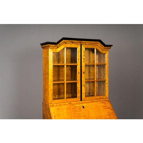 Brown Practical Secretaire with Hutch For Sale - Image 8 of 18