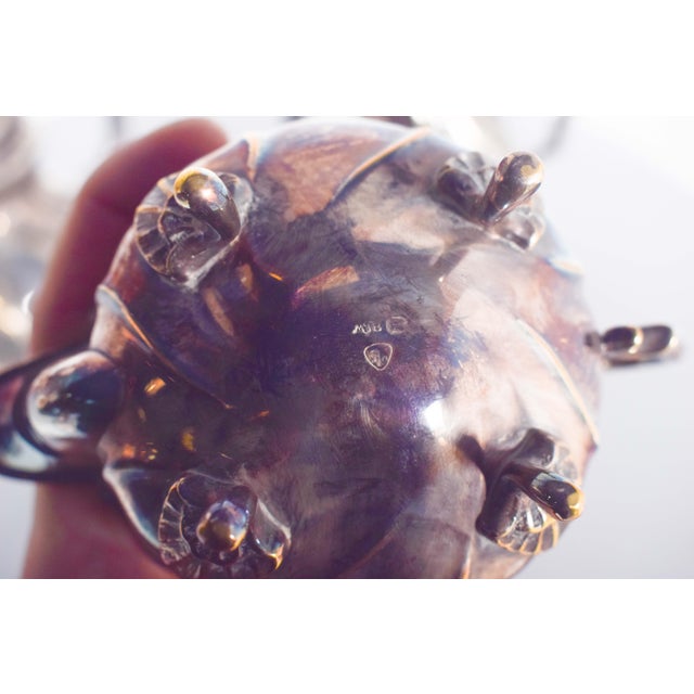 Metal Tea Serving Set in Metal and Silver, 1890s, Set of 3 For Sale - Image 7 of 12