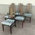 A refined set of six mid-century modern dining chairs by Stanley Furniture, crafted in rich walnut with beautifully...