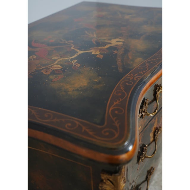 Maitland Smith Chinoiserie Decorated Four Drawer Commode Chest For Sale - Image 12 of 17