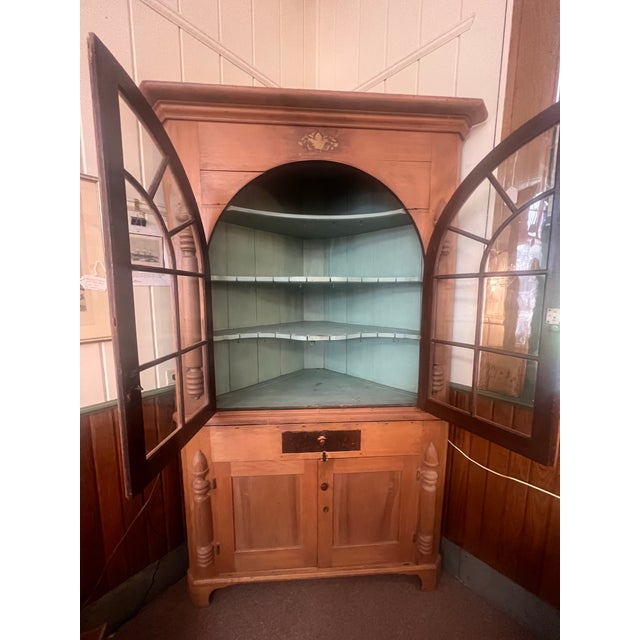 French Country Amazing Large French Country Early to Mid 1800's Corner Cupboard For Sale - Image 3 of 11