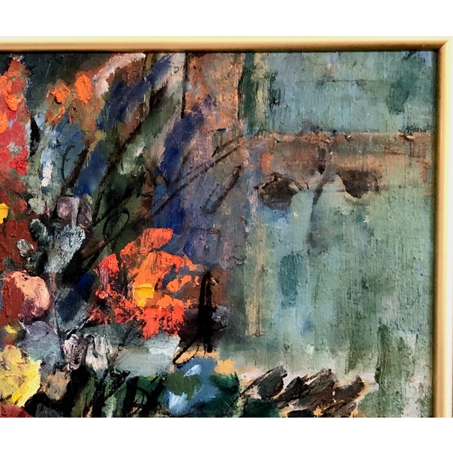 Mid 20th Century Mid-Century Modern Expressionist Still Life of Vibrant Flowers, Signed McKay For Sale - Image 5 of 9