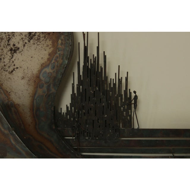 Curtis Jere Arlene Abend Welded Steel, Metal Brutalist Wall Sculpture, 1982 For Sale - Image 4 of 13