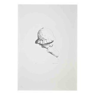 Sigfrido Oliva, Portrait of Child, 1991, Etching For Sale