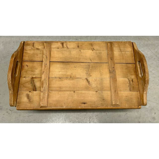 Vintage German Early 1900s Pine Lidded Dough Box For Sale - Image 4 of 11