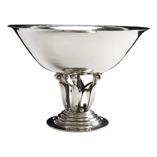 Sterling Silver Centerpiece Bowl by Johan Rohde for Georg Jensen For Sale