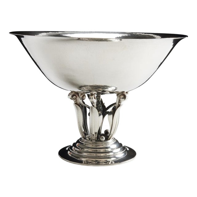 Sterling Silver Centerpiece Bowl by Johan Rohde for Georg Jensen For Sale