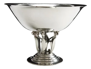 Sterling Silver Centerpiece Bowl by Johan Rohde for Georg Jensen