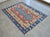 Flat weave Oushak Kilim Rug. Hand made fine area rug Dimension: 46" x 66" Excluding fringe Material: Wool on wool Origin:...