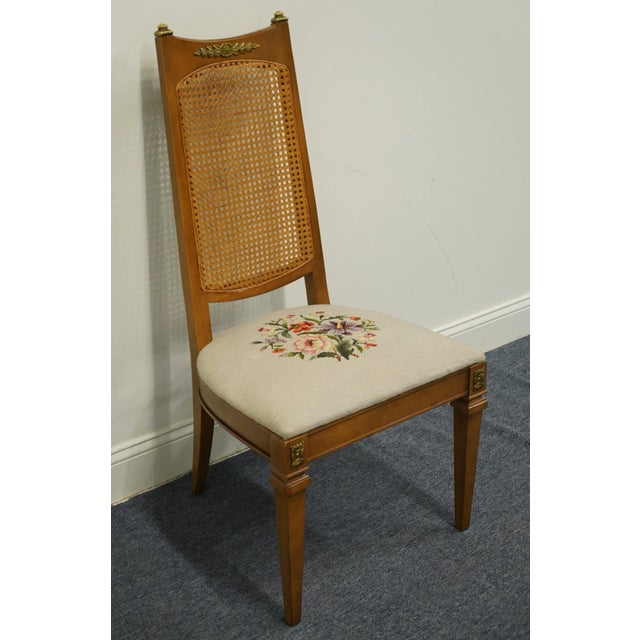 Italian Drexel Furniture San Remo Italian Style Cane Back Dining Side Chair For Sale - Image 3 of 10