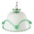 Antique Murano Glass Pendant Light Arsenic Jade Light Green Opaline For Sale