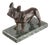 The Little Guardian: Bronze Study of a French Bulldog on Marble Base For Sale