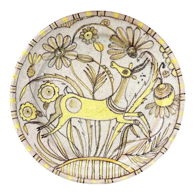 1950s Large Guido Gambone Charger For Sale