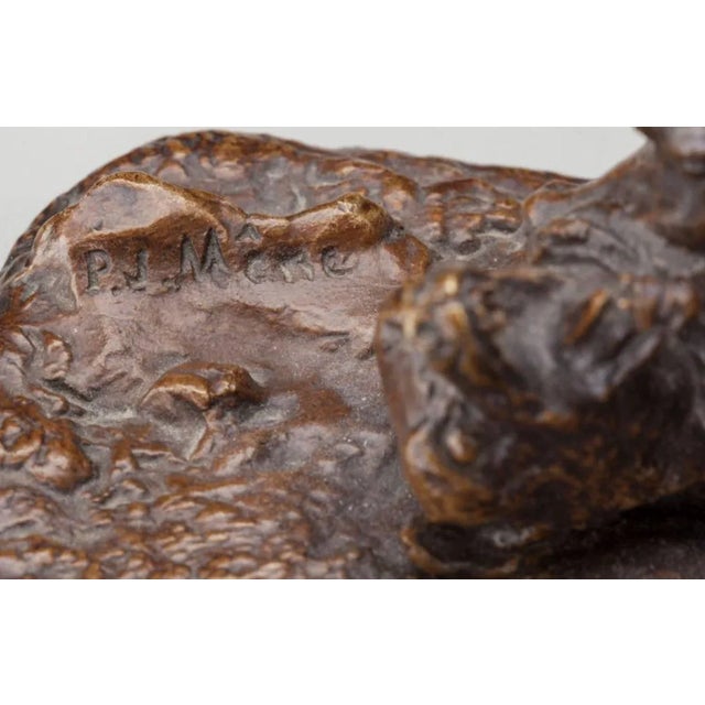 French Pierre Jules Mene Bronze "Dogs Fighting for Fish" 19th Century For Sale - Image 3 of 4