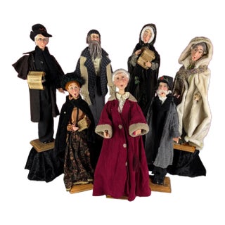 The Grand Victorian Ensemble: 7 Large Jacqueline Kent Carolers (2003-2006) | Boxes & COAs Included For Sale