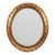 1980s Oval Wooden Wall Mirror With Painted Faux Tortoise Shell Frame For Sale