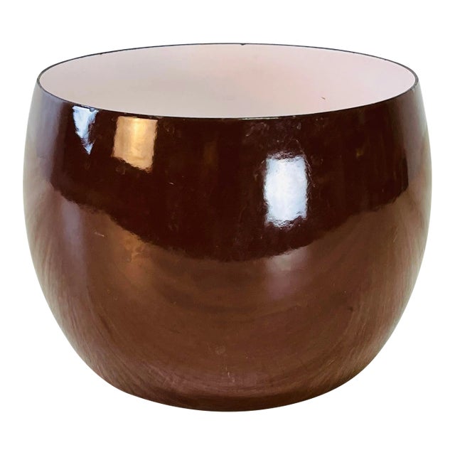 Vintage 1960s Dansk Denmark Round Enamel Bowl For Sale