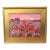 Vintage Red Truck in Field Painting Including the Antiqued Gold Wood Frame For Sale