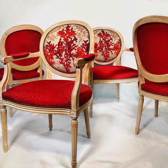 Italian Provincial Arm Dining Chairs Set of 4 Chairish