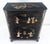 Wood Asian Black Lacquer Mother of Pearl Figurines Decorated Multi Compartment Bar For Sale - Image 7 of 12