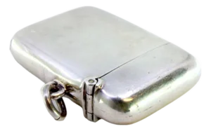 Plain Silver Matchbox with Hanging Ring