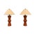 Currey & Company Upbeat terracotta table lamps. Lamps have a round ball center with extended cone shapes creating modern...