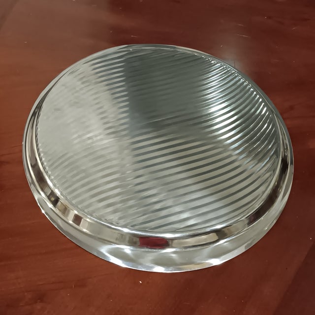 Mid-Century Modern Vintage Yamazaki Stainless Steel Serving Tray 18/8, Relish Party Trays For Sale - Image 3 of 11