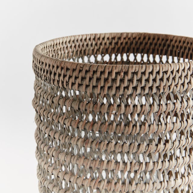 Farmhouse Burma Rattan Hurricane Large For Sale - Image 3 of 4