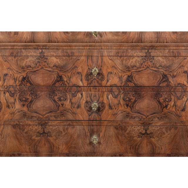 19th Century French Louis Philippe Walnut Commode For Sale - Image 9 of 11