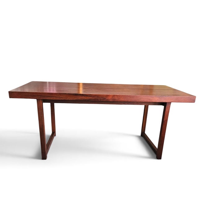 Brown Vintage Milo Baughman for Thayer Coggin Mid-Century Rosewood & Walnut Coffee Table - Model 4325 For Sale - Image 8 of 11