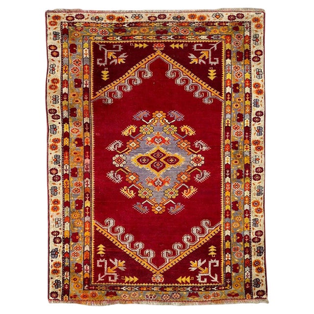 Vintage Turkish Rug, 1920s For Sale